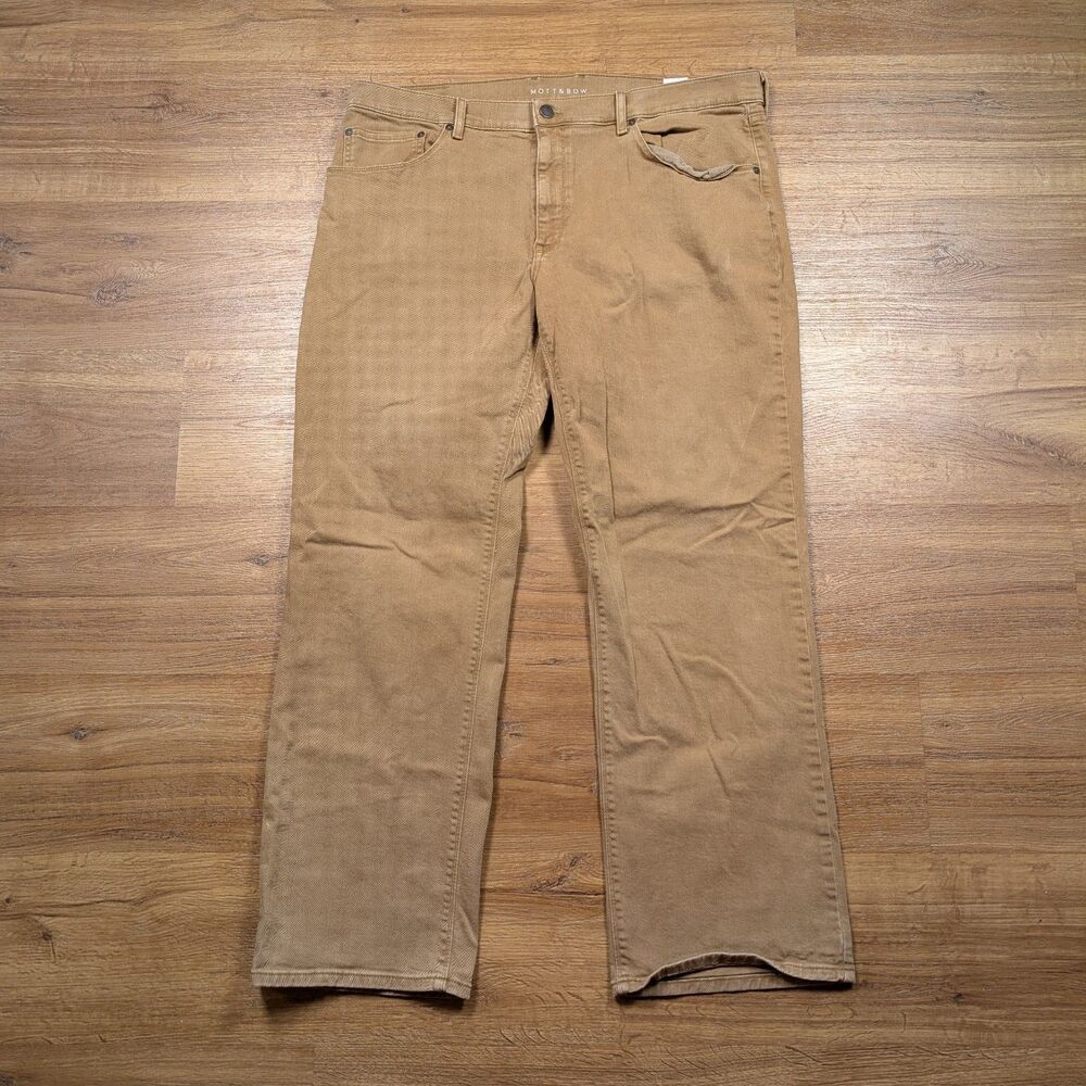 Mott And Bow Jeans Men 40x32(31) Brown Straight Leg Denim Pants Casual